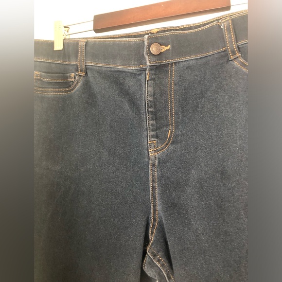 Isaac Mizrahi Denim Jeggings Skinny Juniors Jeans Dark Blue Size Large - Picture 5 of 12